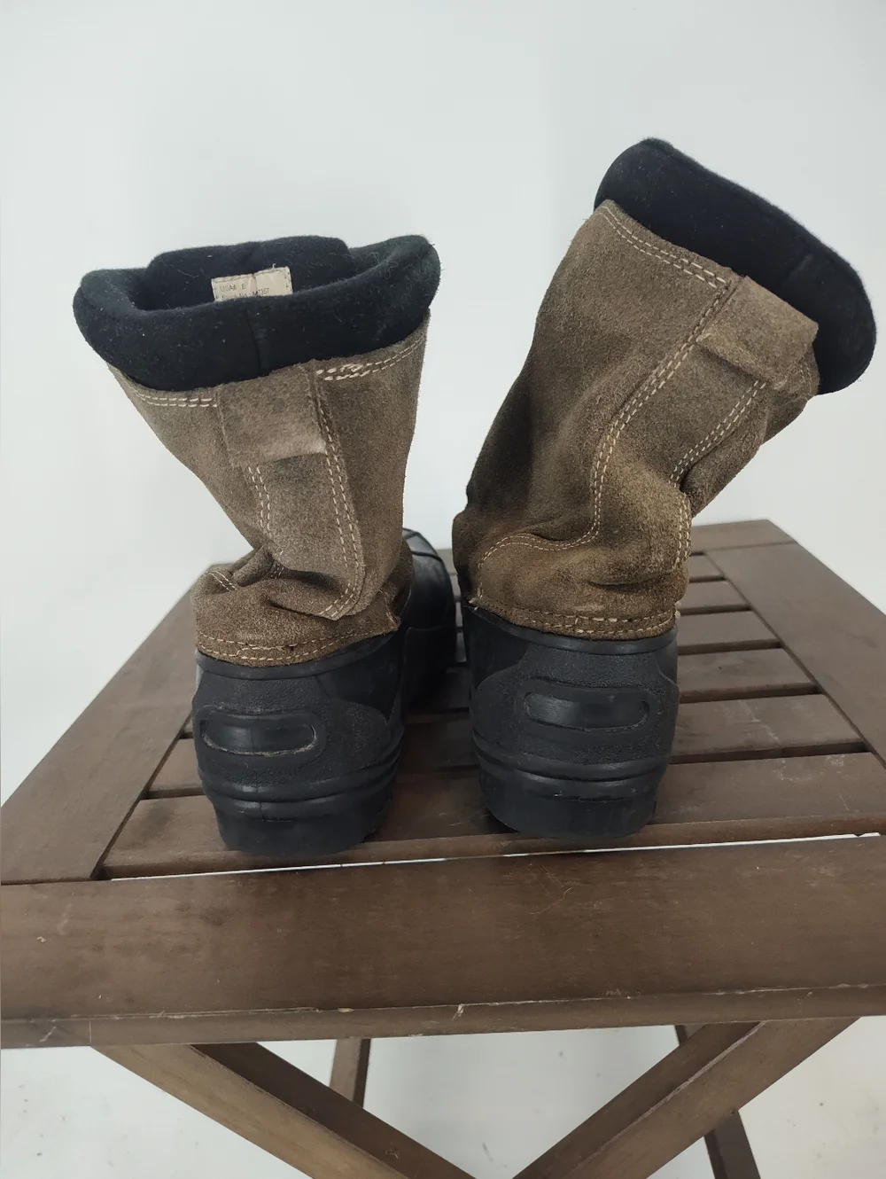 Rugged Exposure Men's Suede Upper Waterproof Snow Boots - Brown/Black Size 8